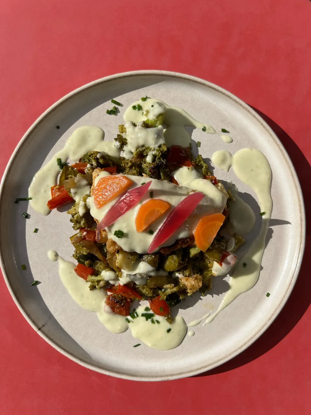 Un plat maison vu de haut